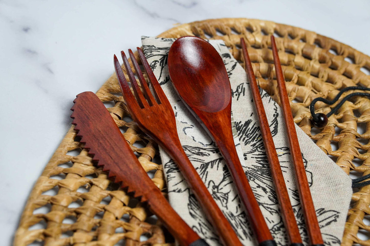Wooden Utensil Travel Set