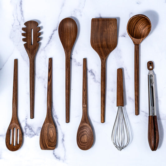 Walnut Wood Cooking Utensil Set