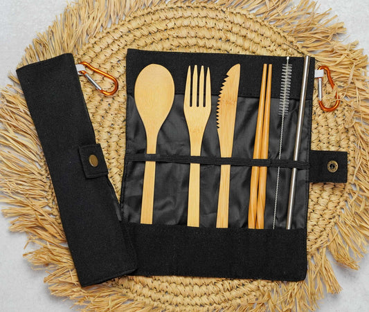 Bamboo Travel Cutlery Set