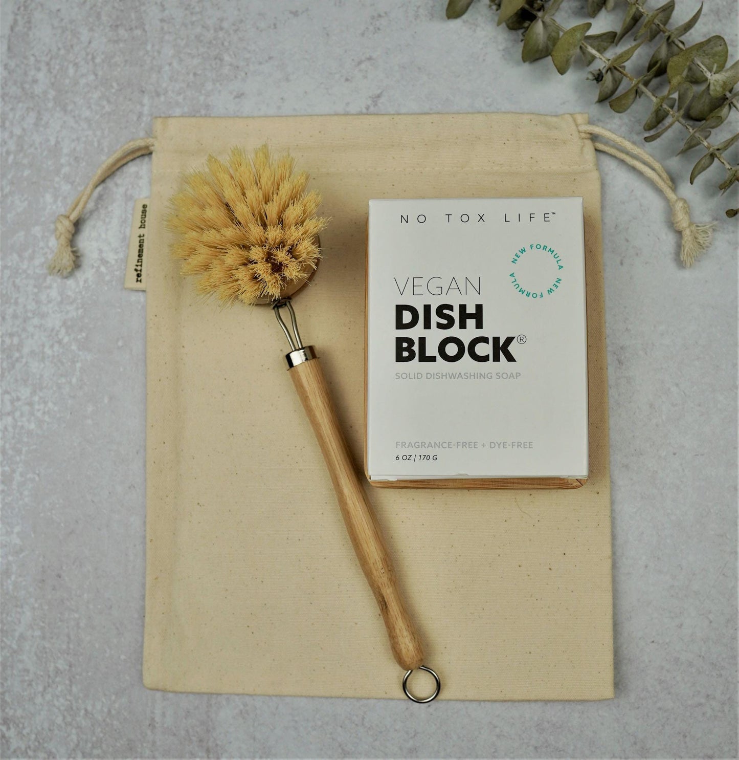 Sisal Dish Brush With Replaceable Head
