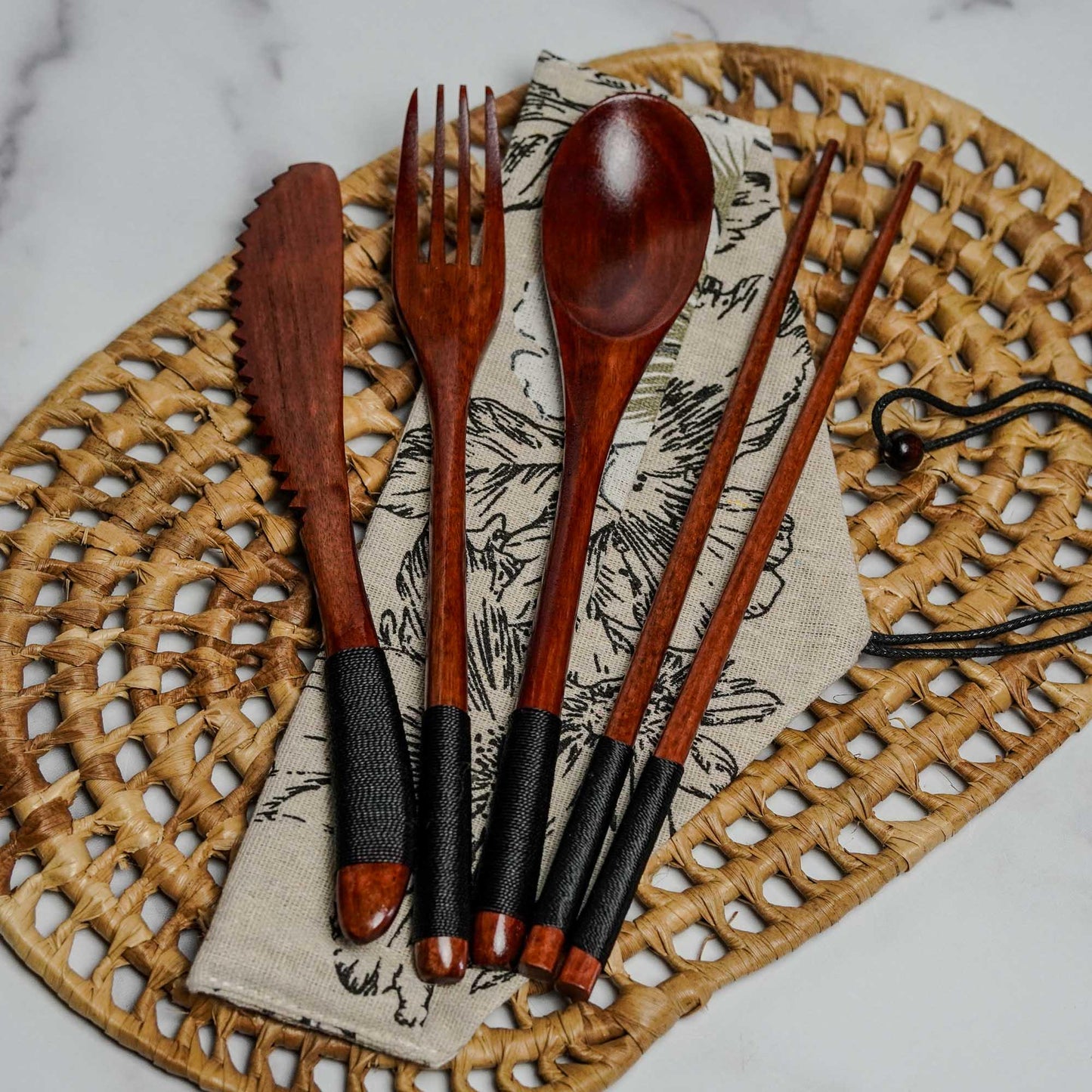 Wooden Utensil Travel Set