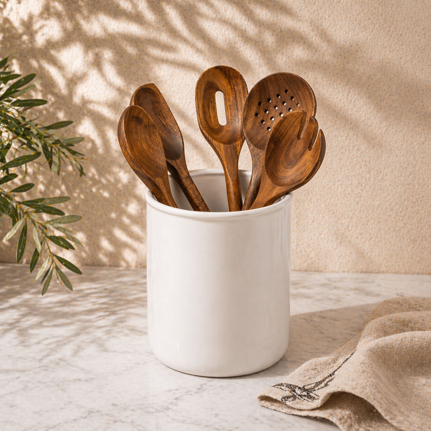 Acacia Wood Cooking Utensil Set
