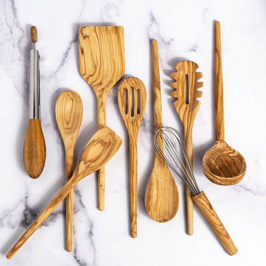 Olive Wood Cooking Utensil Set