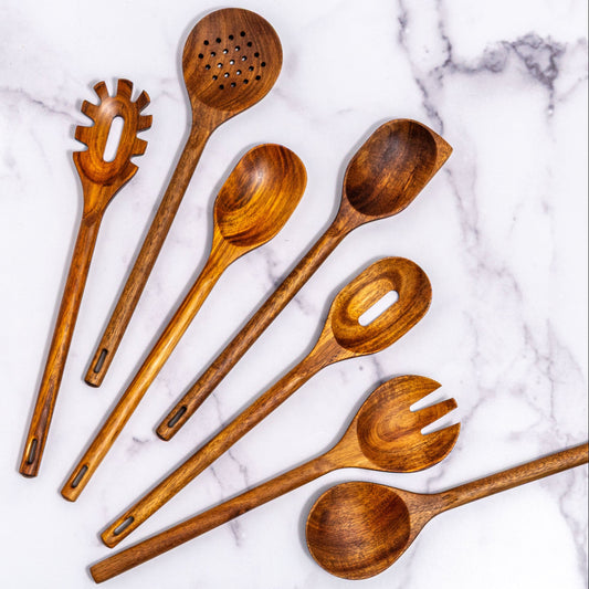 Acacia Wood Cooking Utensil Set