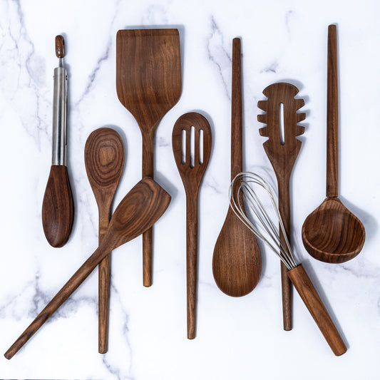 Walnut Wood Cooking Utensil Set