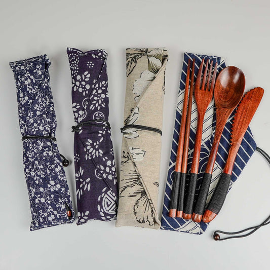 Wooden Utensil Travel Set